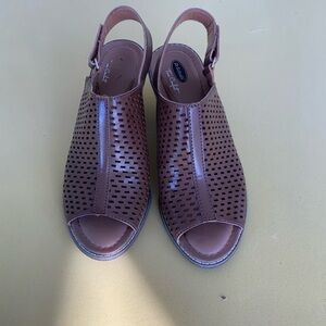 Dr Scholl’s Tan Perforated Slingback Sandals